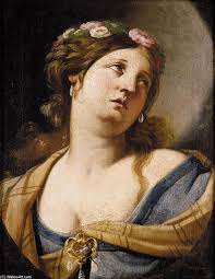 Study of a Woman (3), öl auf leinwand von Luca Ferrari (1605-1654 ...