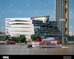 Image of ICONSIAM shopping mall with Chao Phraya River in the foreground