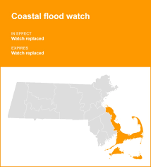 The current coastal flood watch for 4 Massachusetts counties is replaced