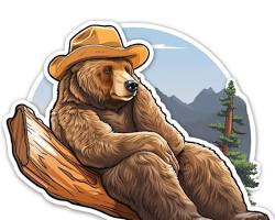 Image of bear in a cowboy hat