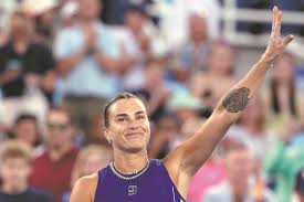 No 1 Sabalenka slams Wang to advance in Cincy