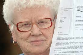 Maggie Rush with her letter from Wolverhampton council - WD3682586%40RUSH-1-TS-08