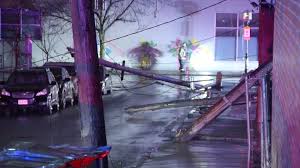 Garbage Truck Downs Utility Poles in Chelsea, MA