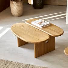 Table basse en bois de chêne - Mobilier de salon - Tikamoon
