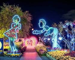 대구 달성군 송해공원 옥연지 야경, AI로 생성