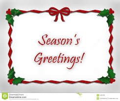 Season s Greetings and Ribbon