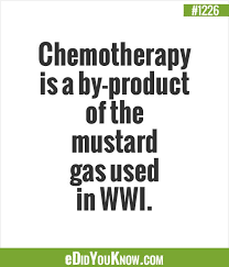 eDidYouKnow.com ► Chemotherapy is a by-product of the mustard gas ... via Relatably.com