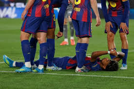 Lamine Yamal se lesiona al convertir un penal en el partido del Barcelona ante Celta