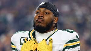 Green Bay Packers running back Josh Jacobs during a game