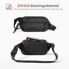 Amazon.com: tomtoc 1.5L-3.5L 單肩包,RFID 屏蔽,X-Pac/Non-X-Pac 極簡斜挎胸包,男女皆宜,輕便防水包,適合旅行和日常通勤, 黑色
