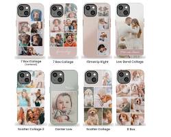 phone case with multiple pet photos in a collageの画像