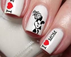 Image de Mom's Initials Nail Art