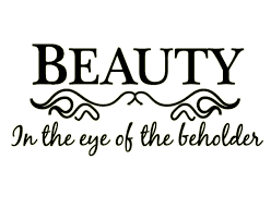 Beauty In the Eye of the Beholder wall sticker decal decor quote ... via Relatably.com