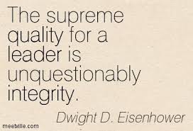 The supreme quality for a leader is unquestionably integrity ... via Relatably.com