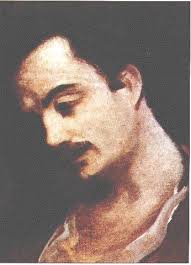 Khalil Gibran, aged 25, oil painting by Yusef Hoyiek. Oil painting of Gibran by Yusef Hoyiek, 1908. - Khalil_Gibran_1908