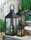 Large glass lanterns for candles