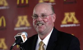 Minnesota coach Jerry Kill shows off his school pride by dressing as Goldy Gopher. - JerryKill_display_image