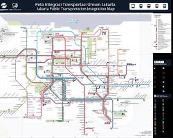 Image of map of Jakarta Selatan highlighting transportation routes