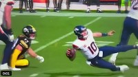 Fans react to Bo Nix being sacked 'by T.J. Watt's shadow'