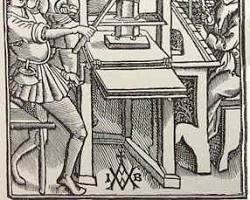 Image of Elizabethan printing press