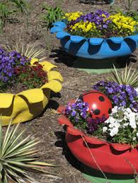 Image result for flowers on tires