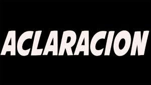 Resultado de imagen de aclaracion