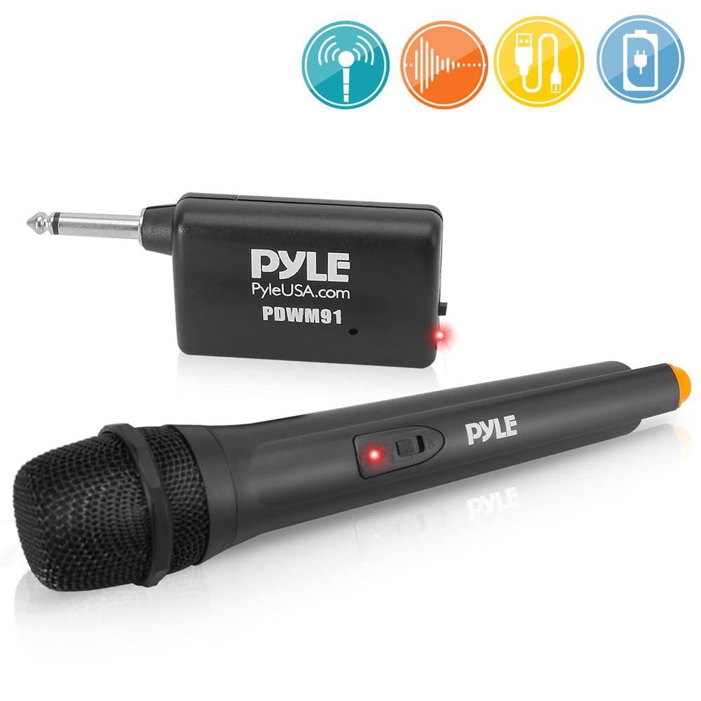 Pyle Professional VHF Handheld Microphone with Adapter Receiver