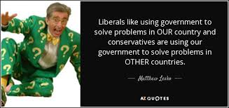 Matthew Lesko quote: Liberals like using government to solve ... via Relatably.com