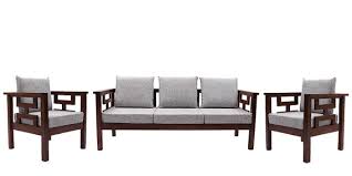 Image result for WOODEN SOFA SET