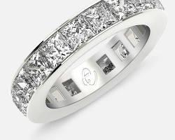 Image of Princess cut diamond channel setting ring