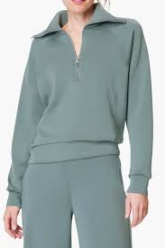 SpanxAir Essentials Half Zip- Fennel