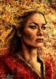 Exquisite &#39;Game of Thrones&#39; Illustrations by Varsha Vijayan - cersei-lannister