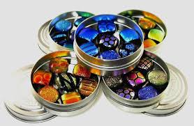 Dichroic Glass Magnets and Pushpins - mag_mm