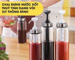 Hình ảnh về Bình đựng sốt thủy tinh