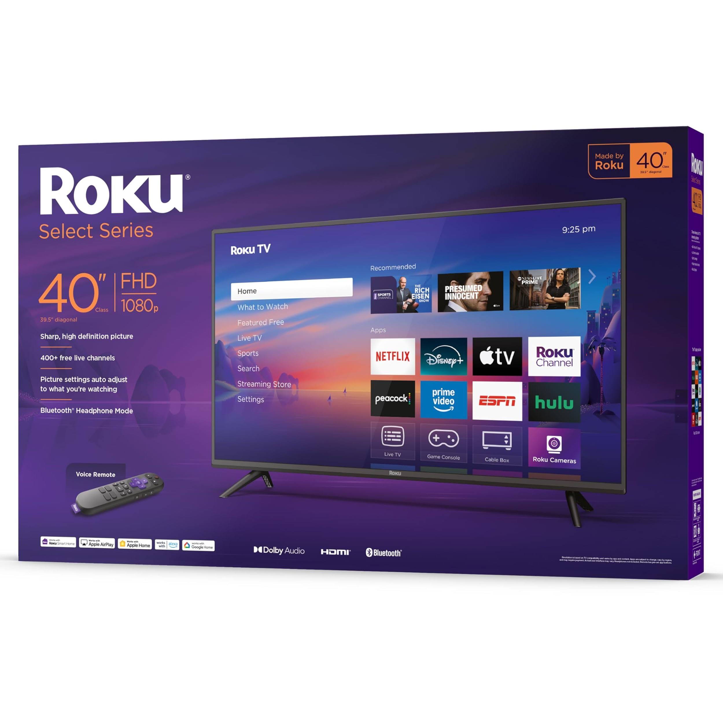 Roku Smart TV 2025 40 Inch Select Series 1080p Full HD