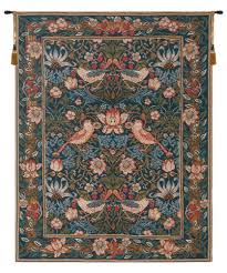 Face to Face I Birds Wall Tapestry | Decorative William Morris Art | Medieval Colorful Floral Wall Tapestry | Woven European Wall Hanging - Etsy