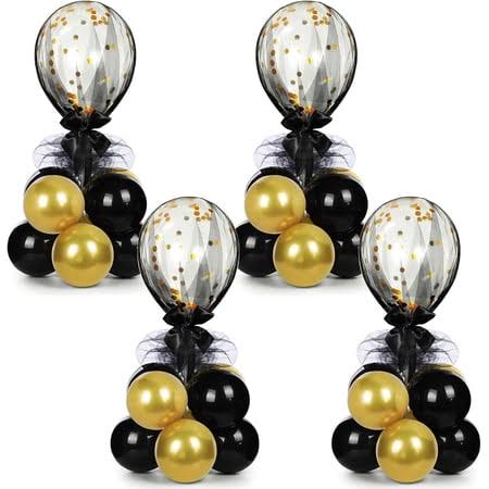 4 Set Table Centerpieces Balloons Stand Kit Table Stand Holder with Tulle and Latex Balloons Reusable Centerpiece with Base for Birthday Wedding