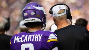 Report: J.J. McCarthy will be on the sideline with a headset for 
Vikings-Rams