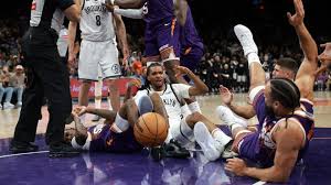 Egor Dёmin shoves Dillon Brooks in Suns-Nets late-game dust-up