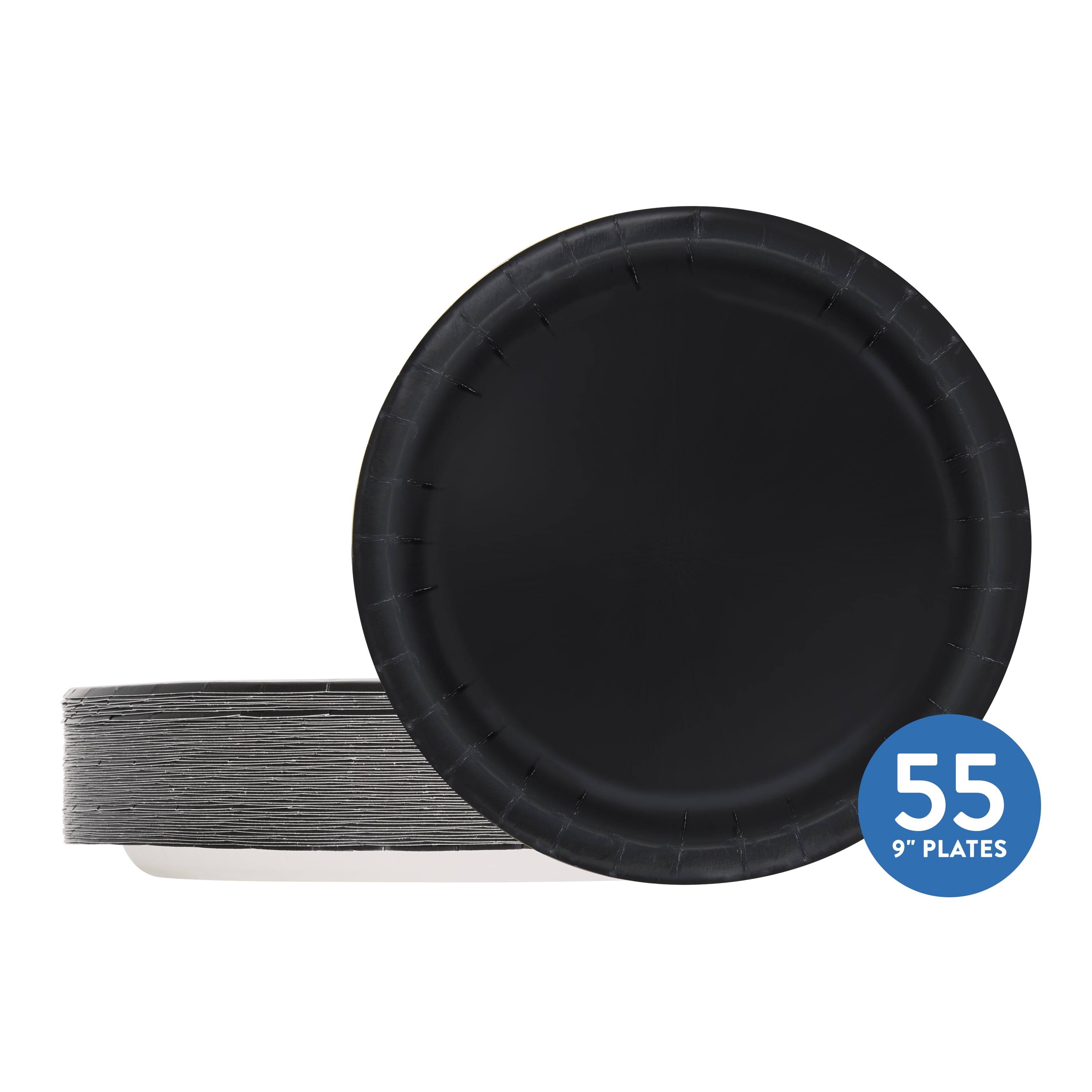 Black Round 9" Dinner Plates