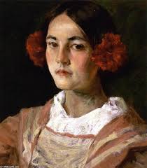 Ritratto della figlia dell artista, Alice (noto anche come Gitana), olio su - William-Merritt-Chase-_Portrait-of-the-Artist_s-Daughter-Alice-also-known-as-Gitana-_