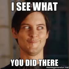 Image result for i see what you did there