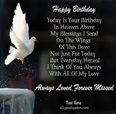 birthday in heaven quotes to post on facebook | FREE - In Loving ... via Relatably.com