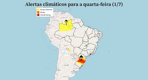 Julho começa com alerta vermelho para temporais no Sul; veja previsão