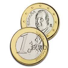 Resultado de imagen de monedas de 2 euros y de 1 euro