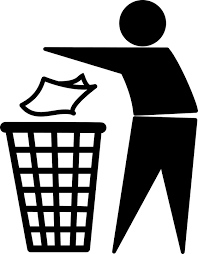 Resultado de imagem para pessoa jogando lixo no lixo