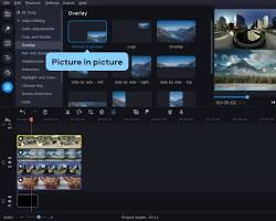 Image of person dragging and dropping photos into a video editor
