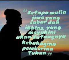 Hasil gambar untuk kata mutiara sabar dalam islam