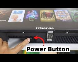Image of Power button on old Hisense TV models