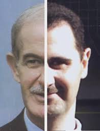 “Uterine Head of Hafez Assad (with his arse where his heart used to be).” - assad-father-and-son